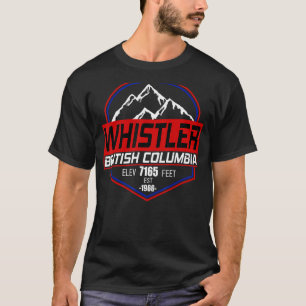 Ski Whistler B C Canada Skiing and Mountain Biking T-Shirt