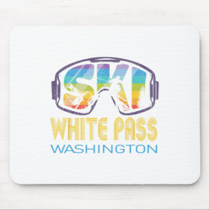 Ski White P Washington Skiing Vacation Mouse Pad
