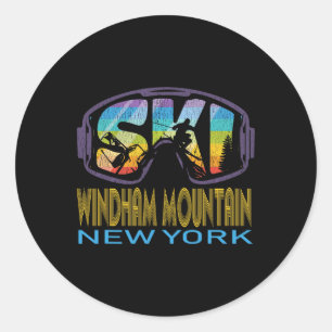 Ski Windham Mountain New York Skiing Vacation Classic Round Sticker