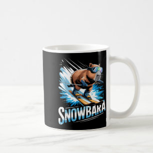 Ski winter sport skier funny skiing capybara coffee mug