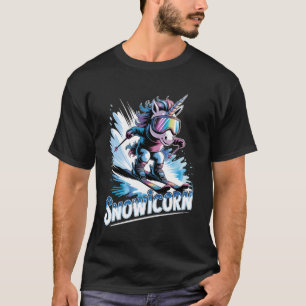 Ski Winter Sport Skiing Funny Skier Unicorn T-Shirt