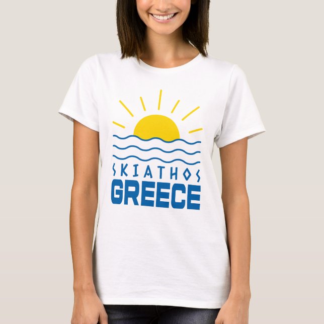 Skiathos Greece Sunshine And Sea Waves Women's T-Shirt (Front)