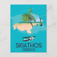Skiathos Greece travel poster