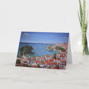 Skiathos Harbour 1 (light) Card