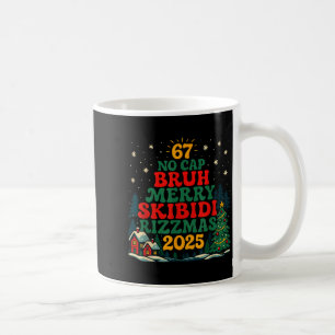 Skibiddi Rizzmas 2025 Funny Meme Christmas Tree Coffee Mug