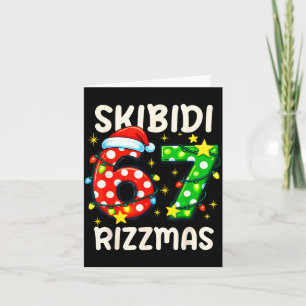 Skibidi 67 Rizzmas Funny Six Seven Meme Christmas  Card