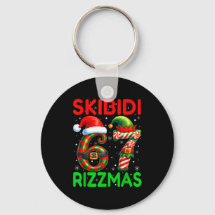 Skibidi 67 Rizzmas Funny Six Seven Meme Christmas  Key Ring
