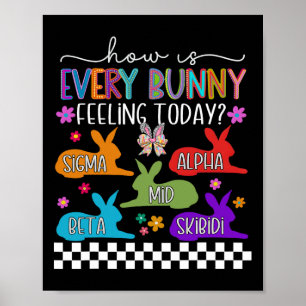 Skibidi Easter Bunny Rabbit Easter Day Rizzler Gen Poster