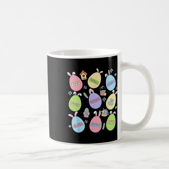 Skibidi Easter Day Egg Hunt Funny No Cap Rizz Meme Coffee Mug (Right)