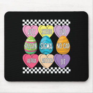 Skibidi Easter Eggs Funny Rizz Meme Easter Candy 2 Mouse Pad