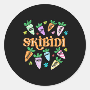 Skibidi Easter Rizzler Funny Easter Rizzler Gen Al Classic Round Sticker