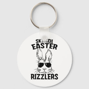 Skibidi Easter Rizzlers Bunny Face With Sungles Fo Key Ring