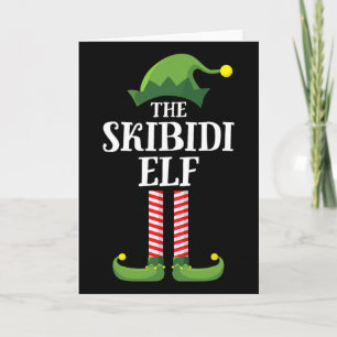 Skibidi Elf Shirt Matching Family Group Funny Chri Card