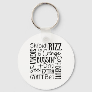 Skibidi Rizz Funny Kids Rizz Bussin Gen Z Christma Key Ring