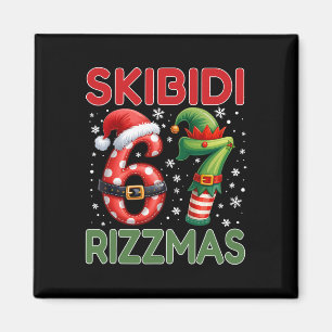 Skibidi Rizzmas 67 Christmas Six Seven Xmas Funny  Magnet