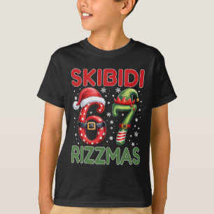 Skibidi Rizzmas 67 Christmas Six Seven Xmas Funny T-Shirt