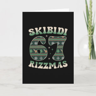 Skibidi Rizzmas 67 Six Seven Meme Ugly Christmas F Card