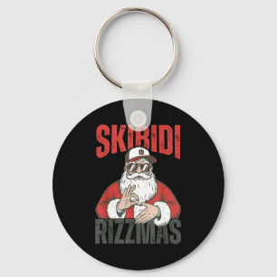 Skibidi Rizzmas 6 7 Christmas Santa Claus Six Seve Key Ring