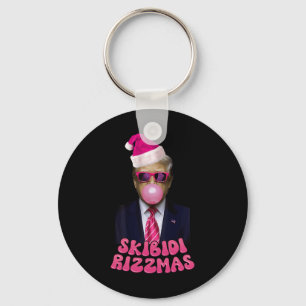 Skibidi Rizzmas Christmas Pink Trump Bubble Gum Ch Key Ring