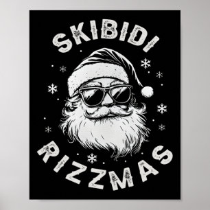 Skibidi Rizzmas Christmas Rizz Santa Clau Christma Poster