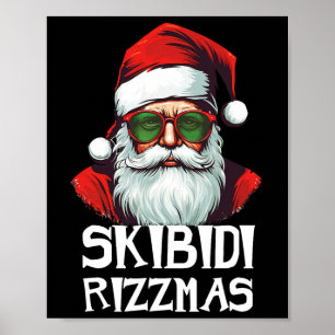 Skibidi Rizzmas Christmas Rizz Santa Claus Charism Poster