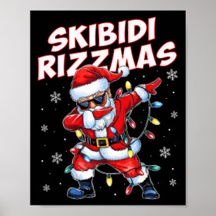 Skibidi Rizzmas Christmas Rizz Santa Claus Charism Poster