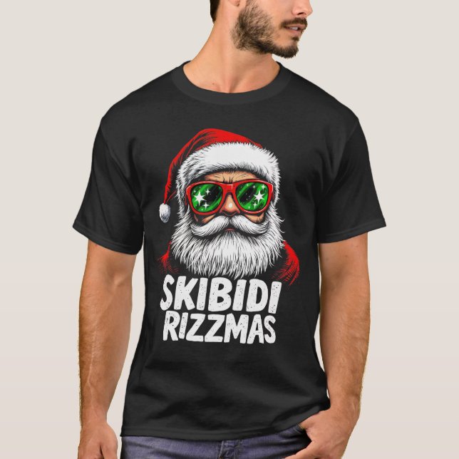 Skibidi Rizzmas Christmas Rizz Santa Claus Charism T-Shirt (Front)