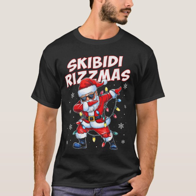 Skibidi Rizzmas Christmas Rizz Santa Claus Charism T-Shirt (Front)