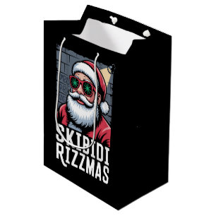 Skibidi Rizzmas Christmas Rizz Santa Claus Xmas Medium Gift Bag