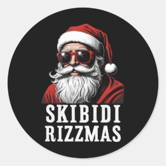 Skibidi Rizzmas Christmas Rizz Santa Claus Xmas Pa Classic Round Sticker