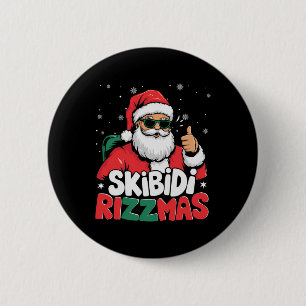 Skibidi Rizzmas Christmas Santa Claus Merry Rizz M 6 Cm Round Badge