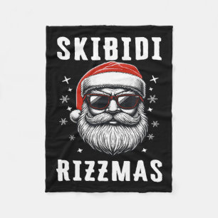 Skibidi Rizzmas  Fleece Blanket