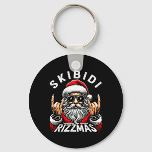 Skibidi Rizzmas Funny Christmas Rizz Santa Teens B Key Ring