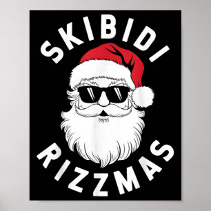 Skibidi Rizzmas Funny Christmas Santa Claus Christ Poster
