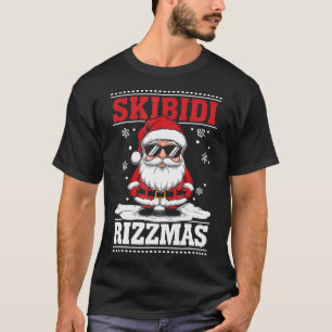 Skibidi Rizzmas Funny Gen Alpha Slang Christmas T-Shirt