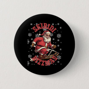 Skibidi Rizzmas Funny Santa Rizz Christmas Ski San 6 Cm Round Badge