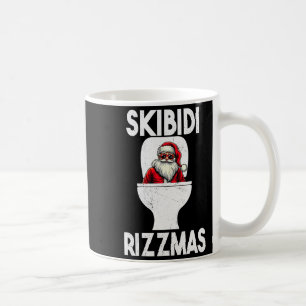 Skibidi Rizzmas Funny Toilet Santa Claus Christmas Coffee Mug