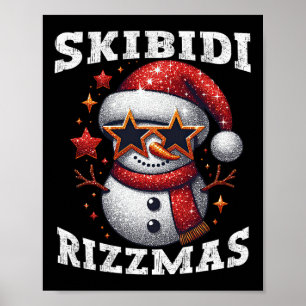 Skibidi Rizzmas Gen Alpha Slang Funny Christmas Sn Poster