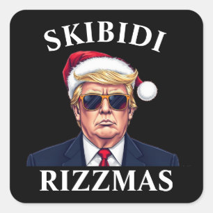 Skibidi Rizzmas Make Christmas Great Again Xmas Square Sticker