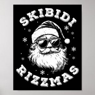 Skibidi Rizzmas Santa Funny Christmas Gen Alpha Sl Poster