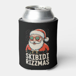 Skibidi Rizzmas Santa Rizz Christmas Xmas Holiday Can Cooler