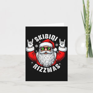 Skibidi Rizzmas Santa Sungles Funny Christmas Men  Card