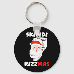 Skibidi Rizzmas Season Merry Christmas Santa Claus Key Ring