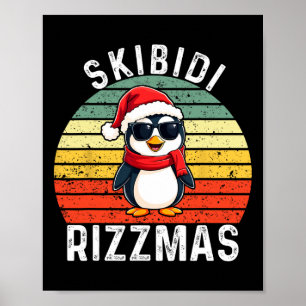 Skibidi Rizzmas Snowman Charisma Kid Cool Christma Poster