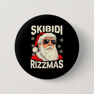 Skibidi Rizzmas Trump Shirt Men Women Christmas Sa 6 Cm Round Badge