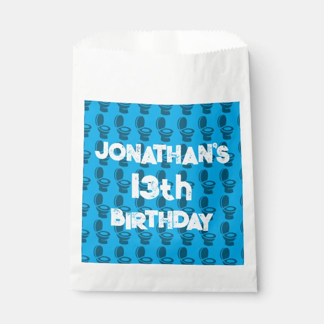 Skibidi Toilet Birthday Party Favour Bags (Front)