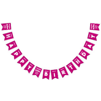 Skibidi Toilet Pink Birthday Party Bunting Banner
