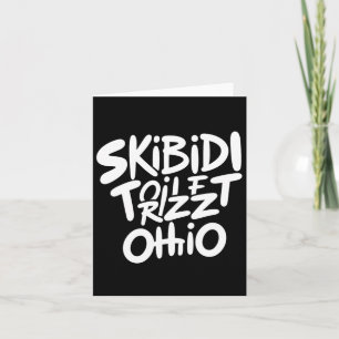 Skibidi Toilet Rizz Ohio Funny Meme Retro Vintage Card