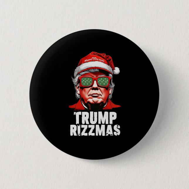 Skibidi Trump Rizzmas Christmas Rizz Santa Claus C 6 Cm Round Badge (Front)