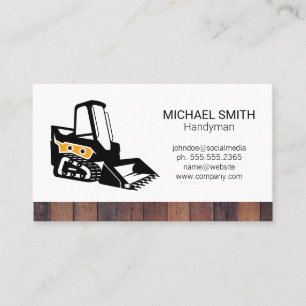 Skid Steer   Construction Builder Business Card
